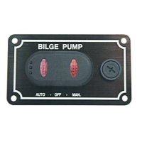 Bilge Pump Switch Panels Horizontal panel 90mm x 50mm