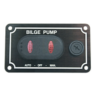 Bilge Pump Switch Panels Horizontal panel 90mm x 50mm