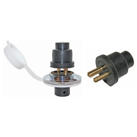 Flush Power Plug & Socket 2 pin plug and socket complete