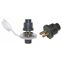Flush Power Plug & Socket 2 pin plug and socket complete