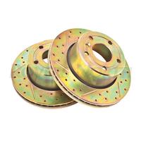 Front Disc Brake Rotors X Drilled Grooved for Land Rover Discovery 2 SDB000380CDG