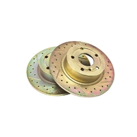 Disc Brake Rotor Rear PAIR Solid Cross Drilled for Land Rover Discovery 2 & P38 SDB000470CDG