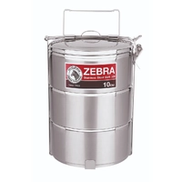 Zebra Stainless Steelware 3 Tier Food Carrier - 10Cm Dia. SUP150103
