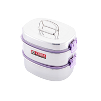 Zebra Stainless Steelware Tiered Lunch Box SUP152042