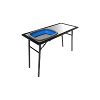 FRONT RUNNER FOR PRO STAINLESS STEEL PREP TABLE WITH FOLDAWAY BASIN
