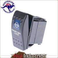 NEW! THUNDER Rocker Switch 12/24V (Front Diff Lock) Blue Illuminated TDR11022