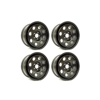 Terrafirma SET of 4 18x8 Steel Wheel Satin Black for Land Rover Discov 3 4 RRS TF152