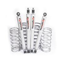 Air to Coil Suspension Kit Medium Load Springs & +2" Shock Absorbers for Land Rover Discovery 2 TF229 Terrafirma Front & Rear