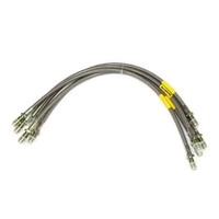 Terrafirma Brake Hoses Stainless Steel Braided +50mm for Land Rover Discov 1 TF606L