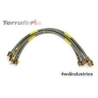 Brake Hoses Stainless Steel Braided for Land Rover Discovery 1 1992-94 Standard TF607