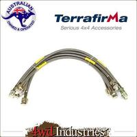Terrafirma Brake Hoses Stainless Steel RRC 1992-94 ABS Standard TF612