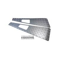 Wing Top Chequer Plate Silver WTKIT03A + Fixing Kit for Land Rover Defender