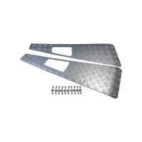 Wing Top Chequer Plate Silver WTKIT03A + Fixing Kit for Land Rover Defender