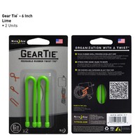 Nite Ize Gear Tie 6" 2 Pack Lime