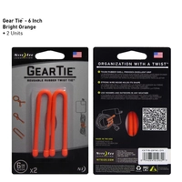 Nite Ize Gear Tie 6" 2 Pack Bright Orange