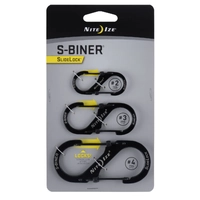 Nite Ize S-Biner SlideLock 3 Pack Black