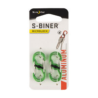 Nite Ize S-Biner MicroLock Aluminum 2 Pack Lime