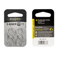 Nite Ize S-Biner Size 1 Twin Pack Stainless