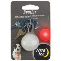 Nitelze SpotLit Carabiner Light Stainless/Red LED